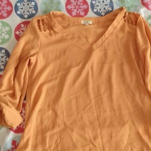 Lily white orange blouse